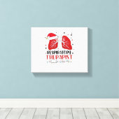 ナース呼吸セラピストクリスマス、肺キリスト キャンバスプリント (インサイチュ (ウッドフロア))