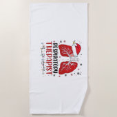 ナース呼吸セラピストクリスマス、肺キリスト ビーチタオル (正面)