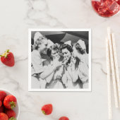 ナース喫煙ヴィンテージ写真 スタンダードカクテルナプキン (インサイチュ)