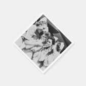 ナース喫煙ヴィンテージ写真 スタンダードカクテルナプキン (角)