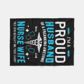 ナース妻ギフト フリースブランケット (正面(横))