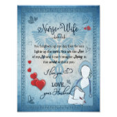 ナース妻ギフト |夫からの妻への手紙 フォトプリント (正面)