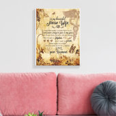 ナース妻ギフト |私の美しい妻への手紙 キャンバスプリント (インサイチュ (リビング))