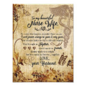 ナース妻ギフト |私の美しい妻への手紙 フォトプリント (正面)