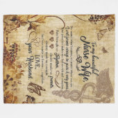 ナース妻ギフト |私の美しい妻への手紙 フリースブランケット (正面(横))