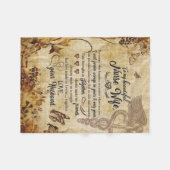 ナース妻ギフト |私の美しい妻への手紙 フリースブランケット (正面(横))