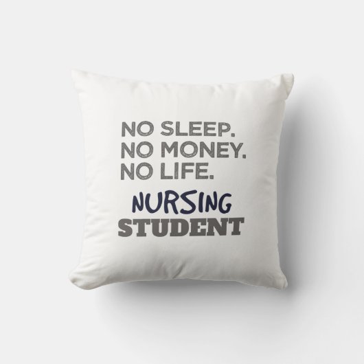 ナース学校ミームNo睡眠金看護学生 クッション (正面)