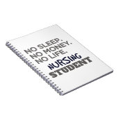 ナース学校ミームNo睡眠金看護学生 ノートブック (右側)