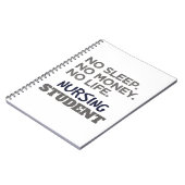 ナース学校ミームNo睡眠金看護学生 ノートブック (左側)