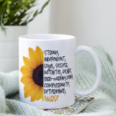 ナース定義イエローサンフラワーエッセンシャルワーカー コーヒーマグカップ