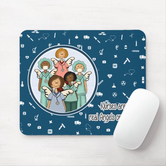 ナース実在は地上の天使の贈り物  マウスパッド (マウス)