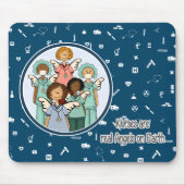 ナース実在は地上の天使の贈り物  マウスパッド (正面)