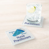 ナース家に声を掛ける ガラスコースター (アングル)