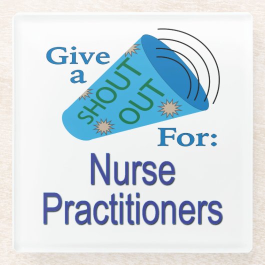 ナース家に声を掛ける ガラスコースター (正面)