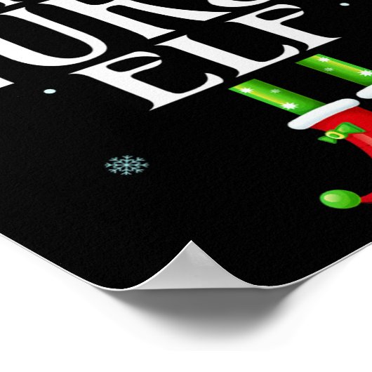 ナース小妖精や小人クリスマスおもしろいファミリーマッチングクリスマスパージ ポスター (角)