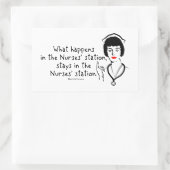 ナース局で起こること 長方形シール (バッグ)