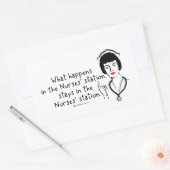 ナース局で起こること 長方形シール (封筒)