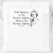 ナース局で起こること 長方形シール (バッグ)