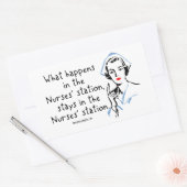 ナース局で起こること 長方形シール (封筒)