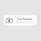 ナース帽子（赤十字） 名札 (正面)