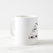 ナース幽霊かわいいハロウィンクラシックデザインTシャツ コーヒーマグカップ (正面左)