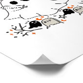 ナース幽霊かわいいハロウィンクラシックデザインTシャツ ポスター (角)