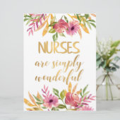 ナース引用文感謝ありがとう卒業 カード (スタンド正面)