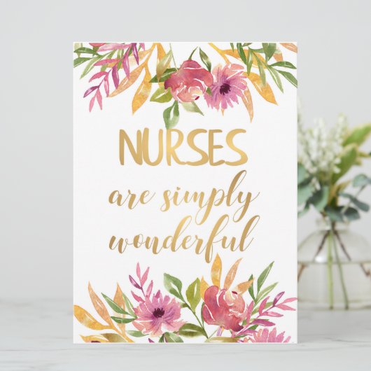 ナース引用文感謝ありがとう卒業 カード (スタンド正面)