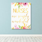 ナース引用文感謝ありがとう卒業 キャンバスプリント (インサイチュ (ウッドフロア))