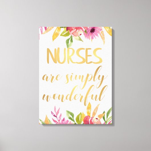 ナース引用文感謝ありがとう卒業 キャンバスプリント (正面)