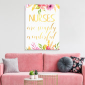 ナース引用文感謝ありがとう卒業 キャンバスプリント (インサイチュ (リビング))