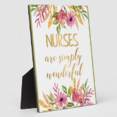 ナース引用文感謝ありがとう卒業 フォトプラーク (側面)