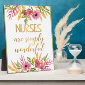 ナース引用文感謝ありがとう卒業 フォトプラーク (側面)