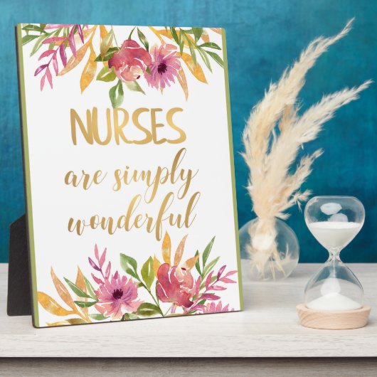 ナース引用文感謝ありがとう卒業 フォトプラーク (側面)