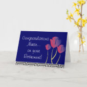 ナース引退グリーティングカードチューリップデザイン カード (黄色い花)