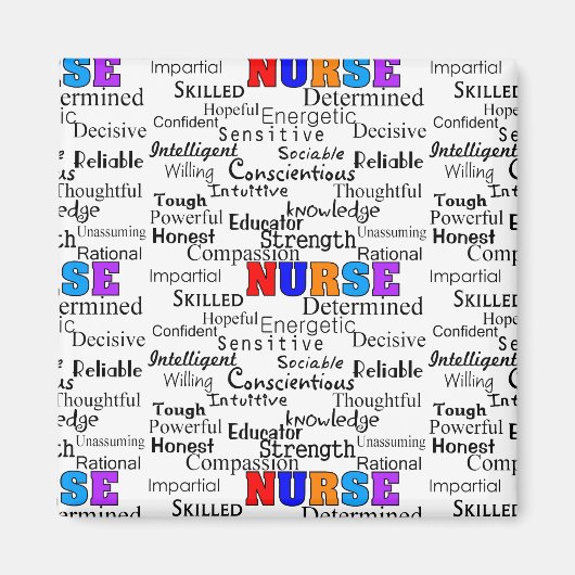 ナース形容詞 マグネット (正面)