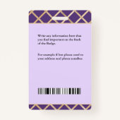 ナース従業員ID識別カードのカスタム バッジ (裏面)