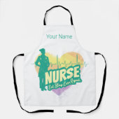 ナース心拍ヴィンテージ卒業看護学校 エプロン (正面)