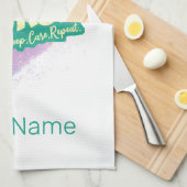 ナース心拍ヴィンテージ卒業看護学校 キッチンタオル (四つ折り)