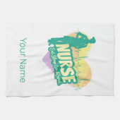 ナース心拍ヴィンテージ卒業看護学校 キッチンタオル (横)