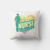 ナース心拍ヴィンテージ卒業看護学校 クッション (正面)