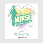 ナース心拍ヴィンテージ卒業看護学校 シール (シート)