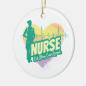 ナース心拍ヴィンテージ卒業看護学校 セラミックオーナメント (左)