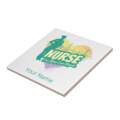 ナース心拍ヴィンテージ卒業看護学校 タイル (側面)