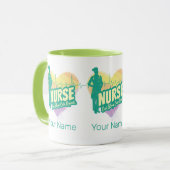 ナース心拍ヴィンテージ卒業看護学校 マグカップ (正面左)