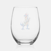 ナース恐竜ナース ステムなしワイングラス (裏面)
