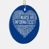 ナース情報学者ハート看護情報学 セラミックオーナメント (右)