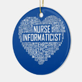 ナース情報学者ハート看護情報学 セラミックオーナメント (左)