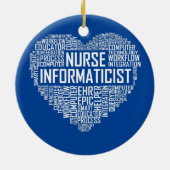 ナース情報学者ハート看護情報学 セラミックオーナメント (裏面)