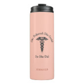 ナース感動的赤面ピンパーソナライズされたク  タンブラー (正面)